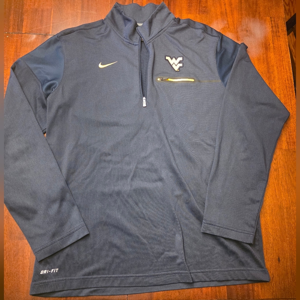 WVU Nike Dri-Fit Quarter-Zip Pullover